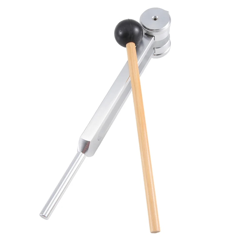 AS98-4Pcs Tuning Fork Set(128Hz, 136.1Hz, 528Hz, 4096Hz), For Healing Chakra,Sound Therapy,Reliever Stress Durable ,Silver