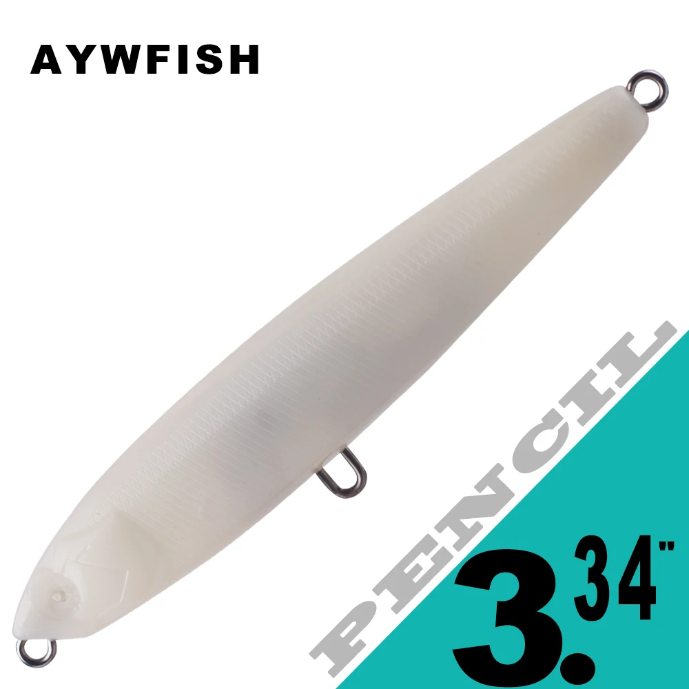 AYWFISH Walking The Dog Fishing Lure Blanks Sinking Artificial Hard Bait Long Casting Unpainted Pencil Lure 8CM 9G / 8.5CM 12G