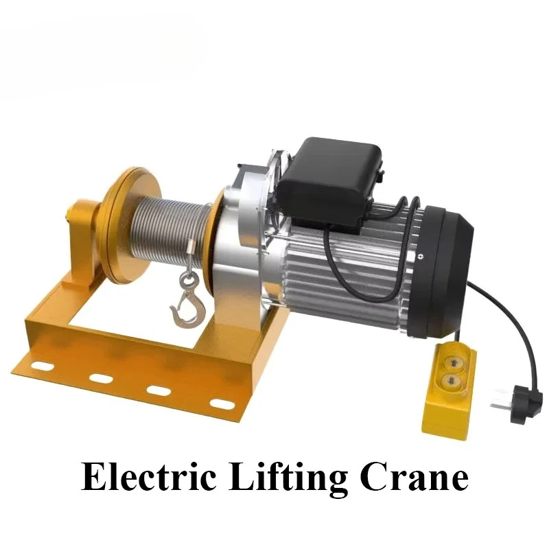 Small Household Crane, 300kg/400kg Electric Winch Hoist, Cable Pulling Special, Power-off Automatic Brake lifting Tool,Traction