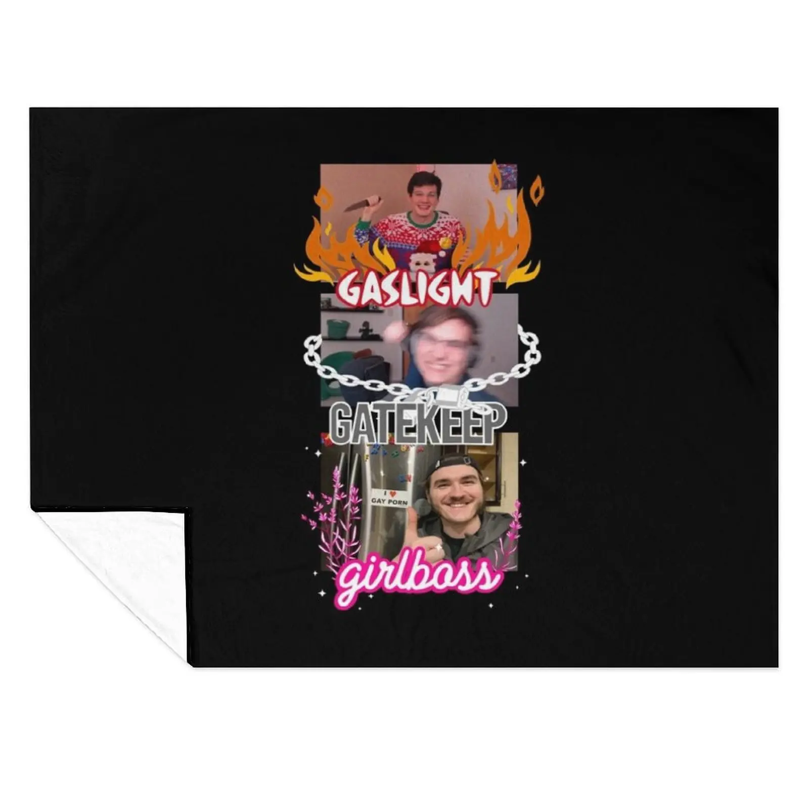 

gaslight gatekeep girlboss chuckle sandwich Throw Blanket Soft Plaid christmas decoration for sofa Blankets