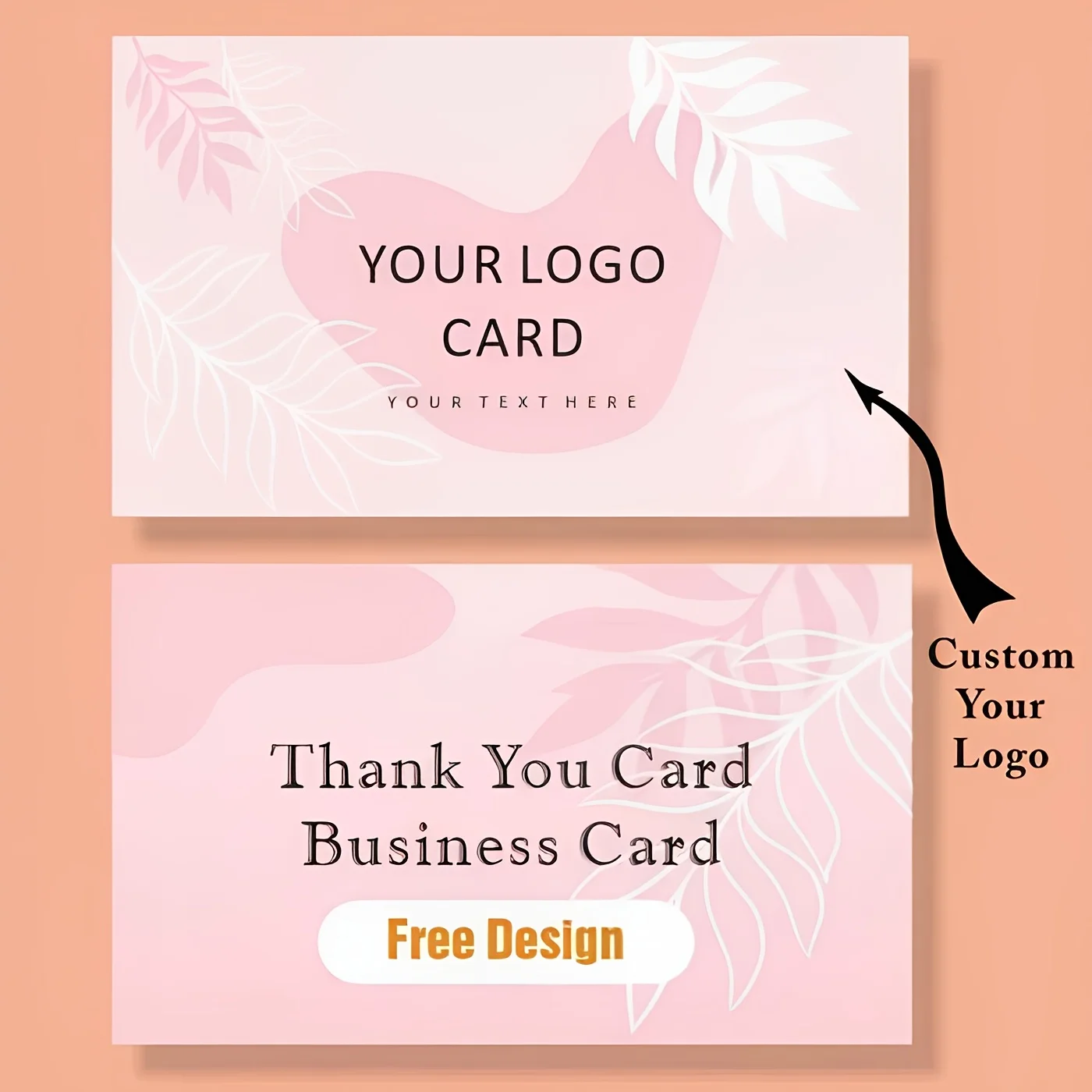 Custom Business Cards Standard Size 200pcs - Perfect for Small Quantity Needs, Free Design Custom Logo,  Professional Printing