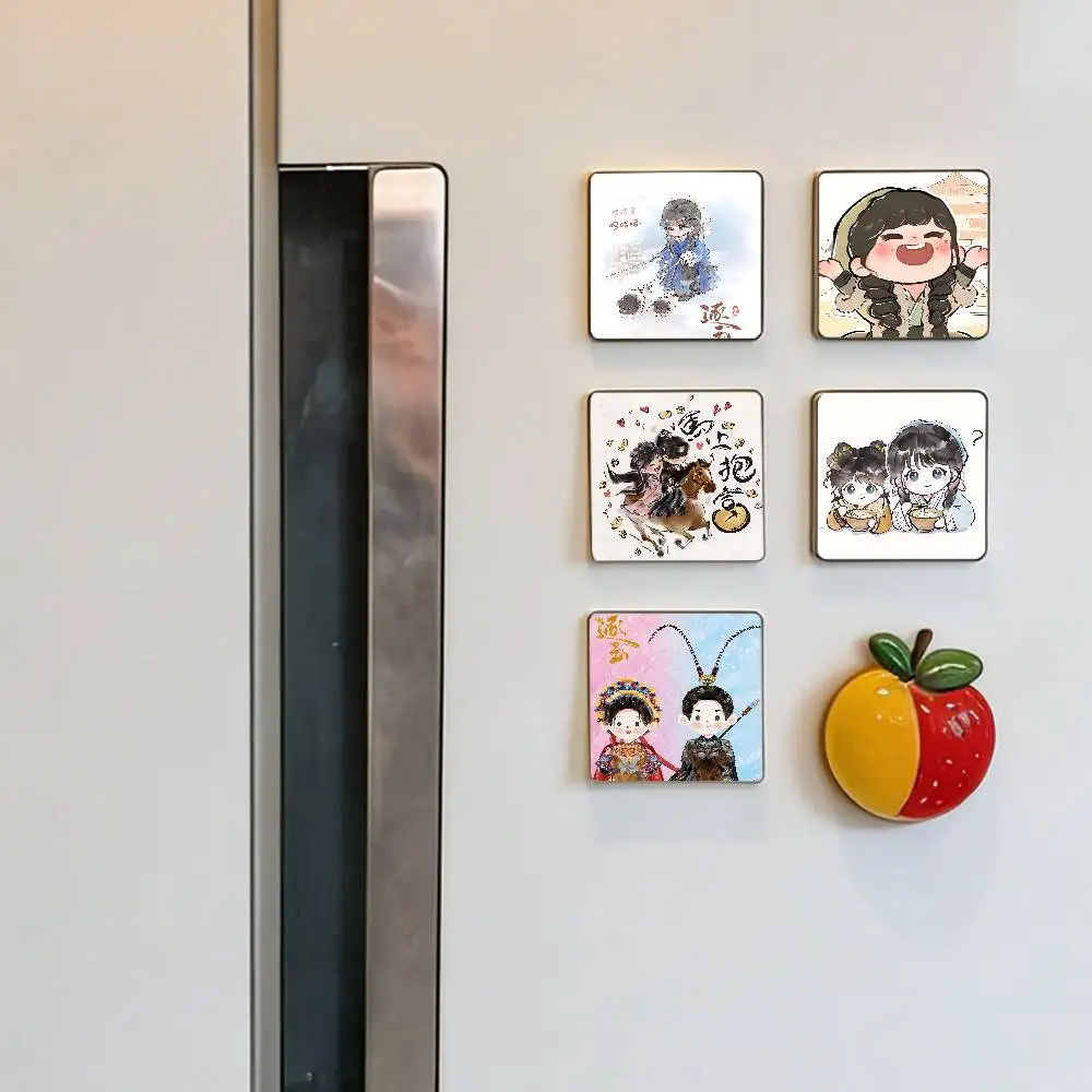 Drama Pursuit Of Jade Refrigerator Magnets Cute Cartoon Magnetic Personality Decorations Creative Gifts