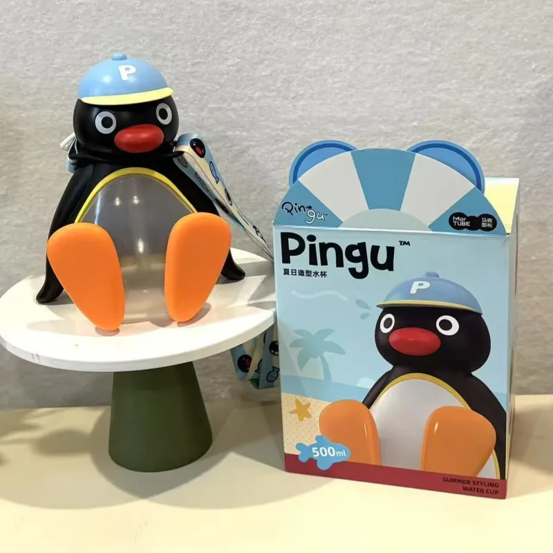 

Kawaii Pingu кружка милый аниме пингвин летняя прозрачная бутылка для воды мультфильм большая емкость на открытом воздухе путешествия портативная чашка для воды