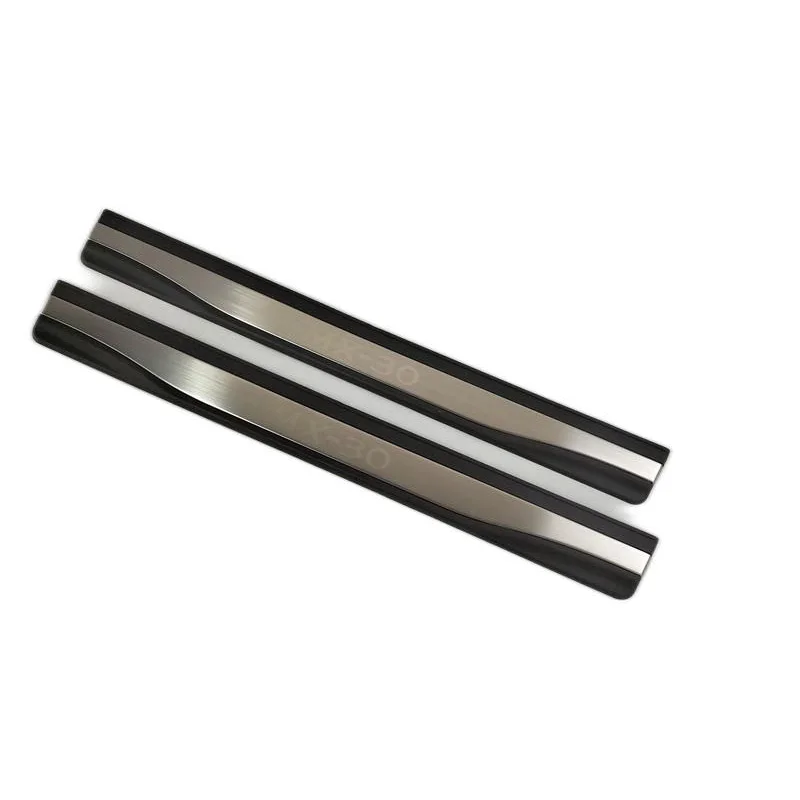 2Pcs/lot ABS Stainless Steel Auto Door Sill Pedal Scuff Plate Cover For 2020-2024 Mazda MX30 MX-30 MX 30 Car Accessories