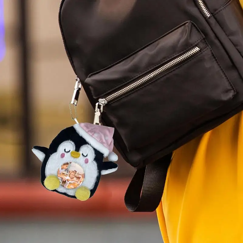 حامل بطاقات بريدية قطيفة للبطريق ، حامل بطاقة كرتون ، أكمام صور ، منظم بطاقات حافلات للحيوانات ، حقيبة ناعمة