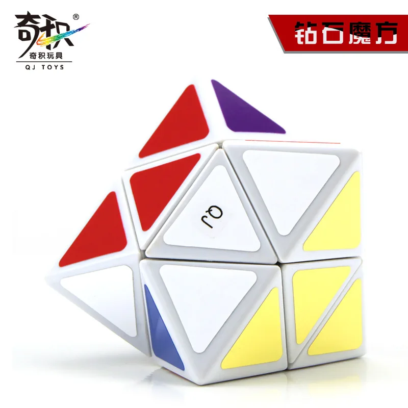 QiJi Diamond Magic Cube QJ Skewbed Cubo Magico Professional Neo Speed Cube Puzzle Antistress Toys For Children