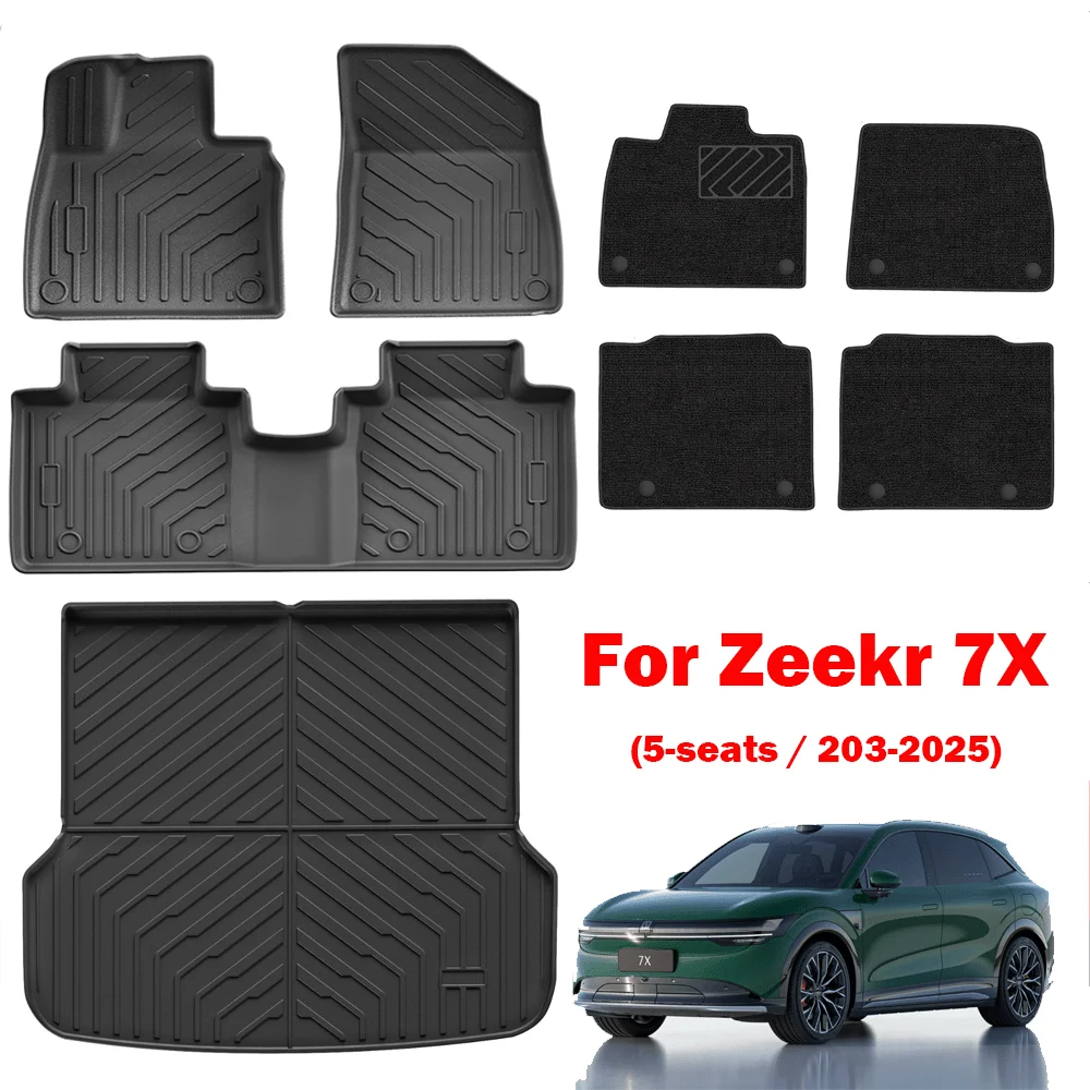 

TPE Floor Mats for Zeekr 7X 2024 2025, All-Weather Waterproof Automotive Mat Interior Full Set Accessories Left Hand Drive