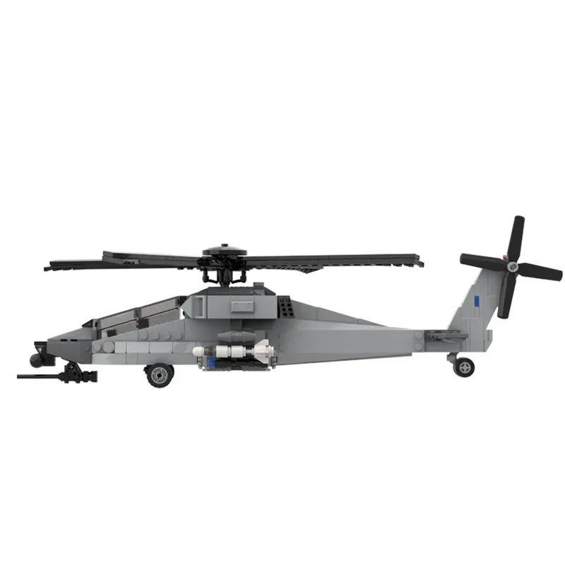 Military Series Model Moc Building Blocks Modular AH-65 Fighter Model Technology Modular Gifts Construstion DIY Assembly Toys