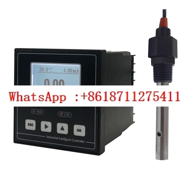 RS485 Inline EC meter Modbus Conductivity Meter analyzer Industrial monitor 4~20mA relays