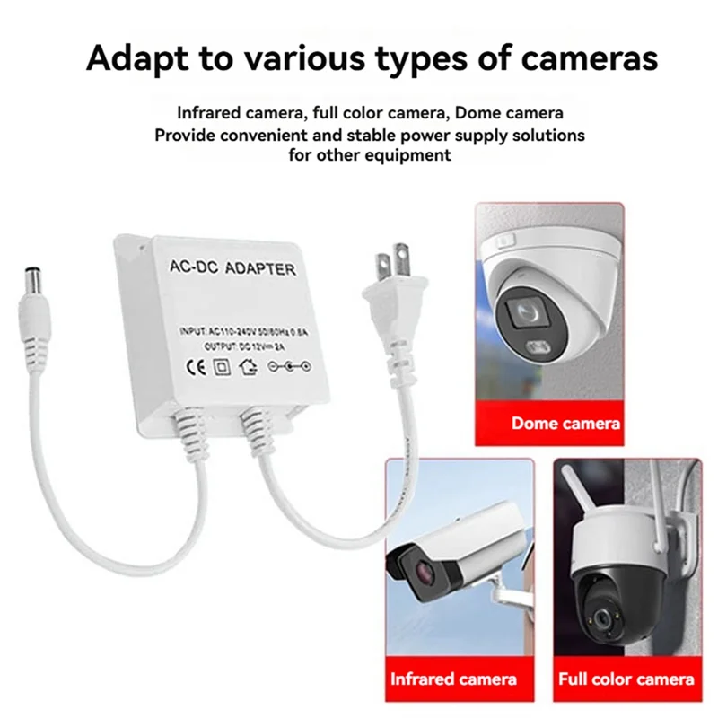 AC56-AC 110-240 В вход постоянного тока 12 В выход водонепроницаемое зарядное устройство для видеонаблюдения AHD аналоговая IP-камера безопасности