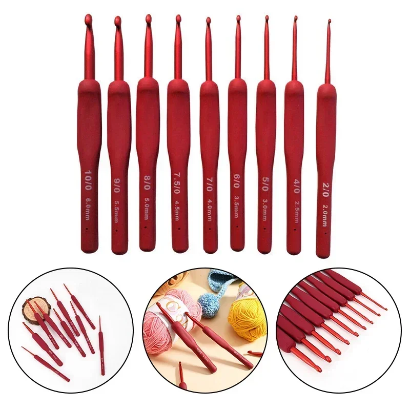 Perfect for Arthritis  1pc Ergonomic Handle Crochet Hook  Stainless Steel Knitting Tool Set  Lightweight and Durable