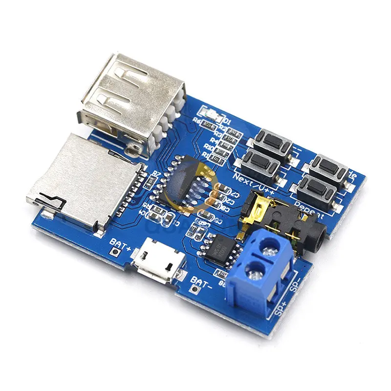 TF card U disk MP3 Format decoder board module amplifier decoding audio Player