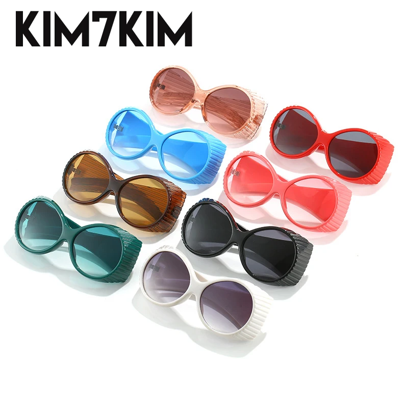 Oversized Steampunk Round Sunglasses Women Retro 2000\'s Wrap Around Sun Glasses For Female 2024 Fashion Big Frame Punk Sunglass