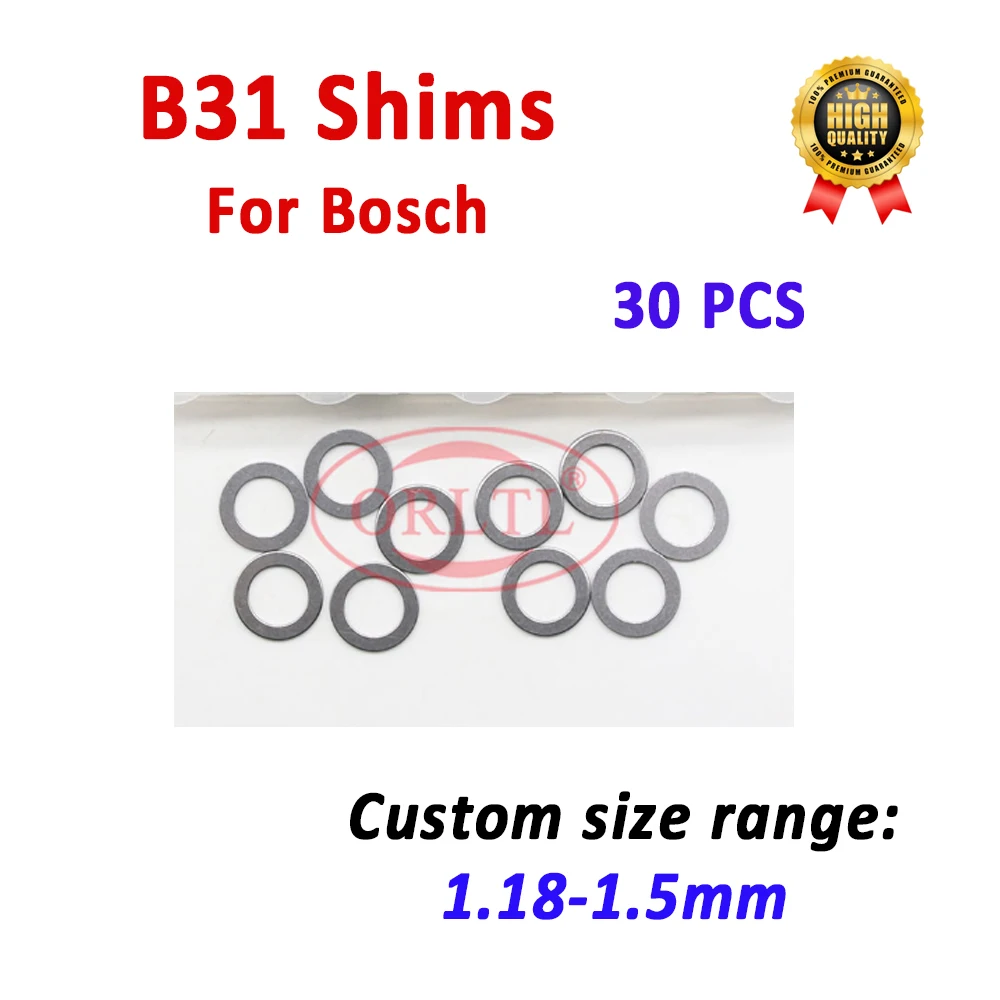 

ORLTL 30 PCS Shim B31 Diesel Fuel Injector Gasket 1.21mm 1.22mm 1.23mm 1.24mm 1.25mm 1.26mm 1.27mm 1.28mm 1.29mm For Bosch