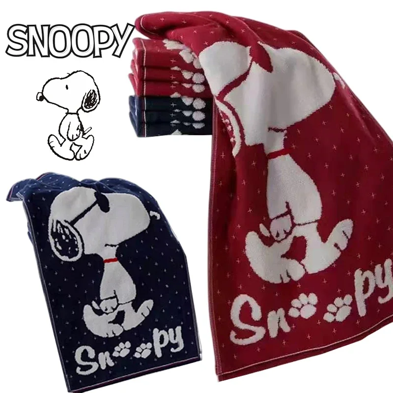 Snoopy Cotton High Quality Children Face Towels Set Bathroom Soft Cute Feel Baby Highly Absorbent Shower Bath Towel 74x34cm Gift