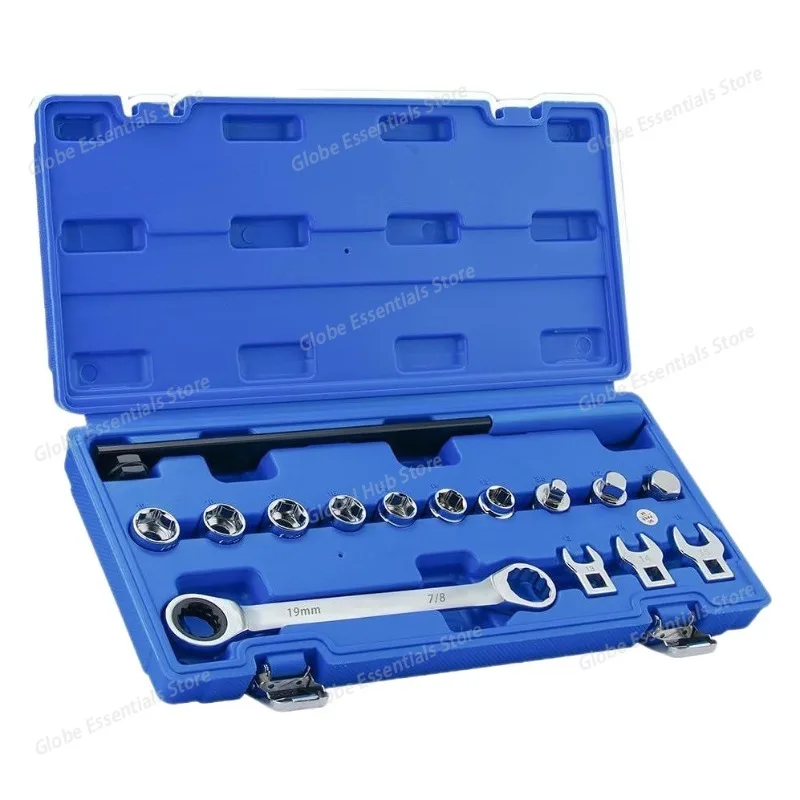 

15-Piece Car Engine Belt Adjustable Wrench Pulley Disassembly and Assembly Idler Tensioning Special Auto Repair Tool