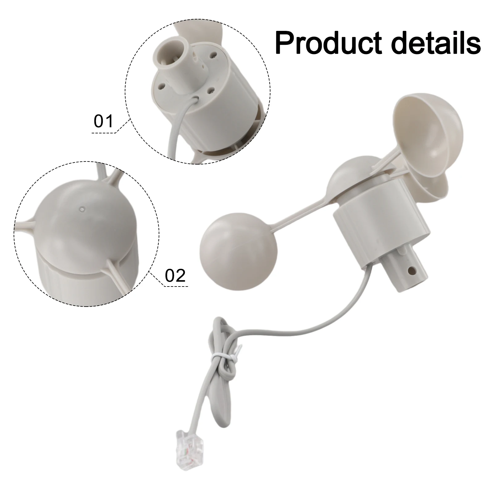 

Replacement Anemometer for WH SP WS01 Weather Station Plastic Accessory Suitable for Use with Meteorological Instruments