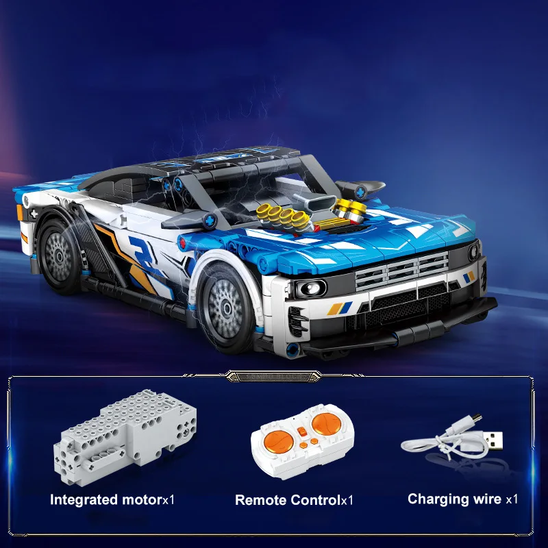 

Technical Radio 2.4ghz Remote Control Vehicle Building Block Dodges Challengers Sport Car Model App Rc Toy Collection For Gifts