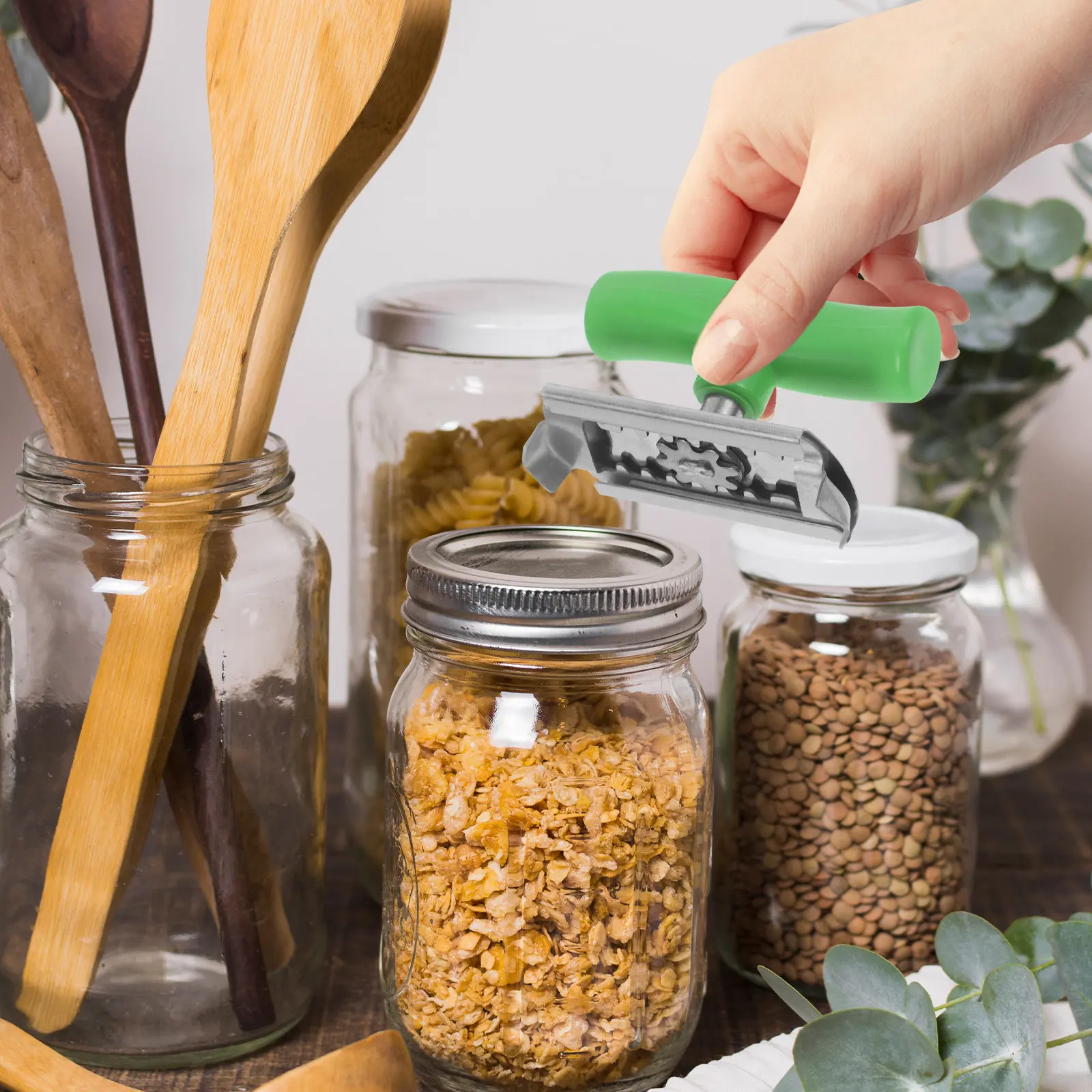 Adjustable Stainless Steel Jar Opener Bottle Can Opener Ergonomic Design for Weak Hands Seniors Kitchen Tool Kitchen Accessories