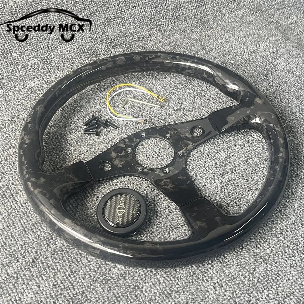 Motorsport Spceddy 100% Full Carbon Fiber Steering Wheel Forging Craft 14inch 340mm Dirft Competitive Spirit 13inch 320mm