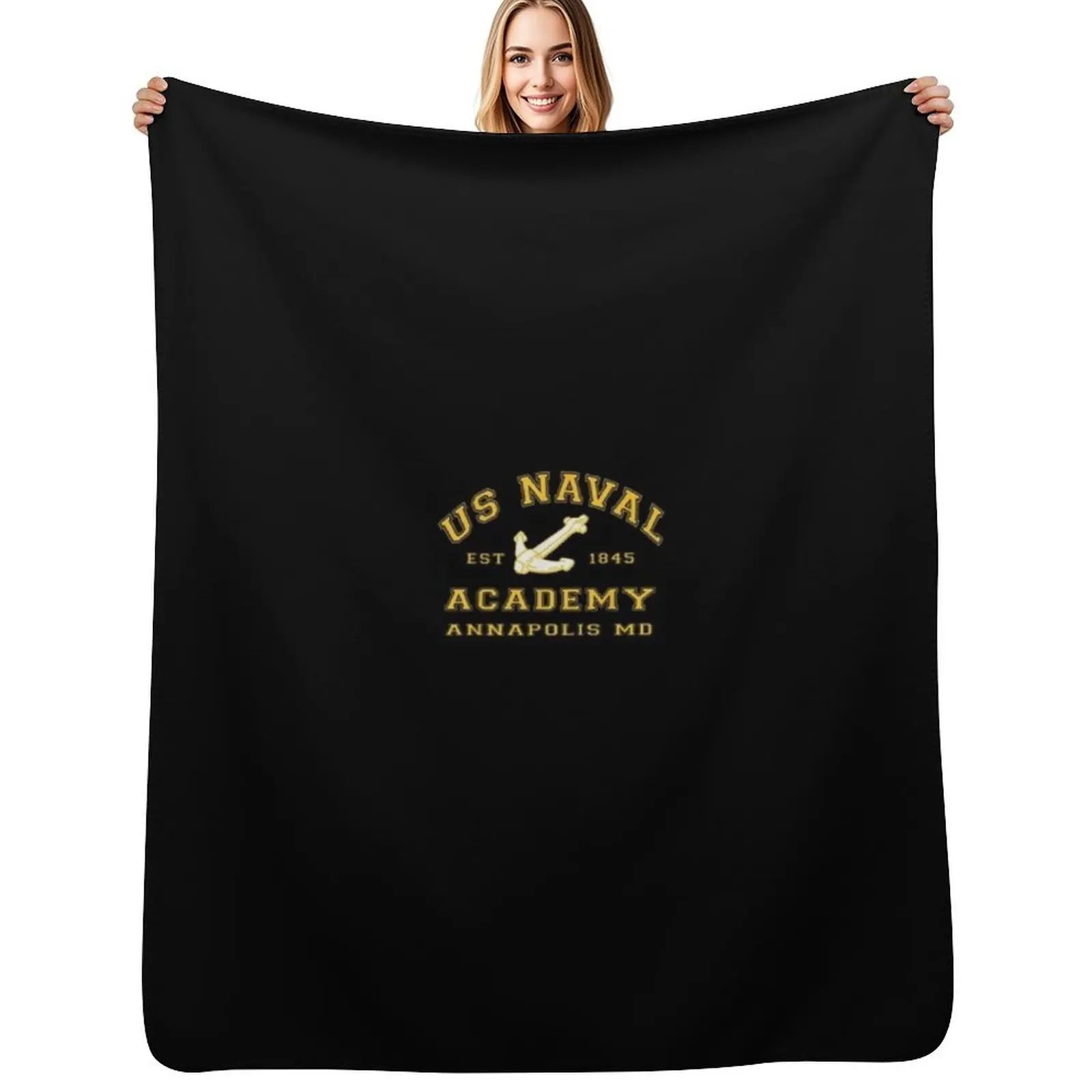 

US Naval Academy Throw Blanket Machine Washable Soft Warm Blanket