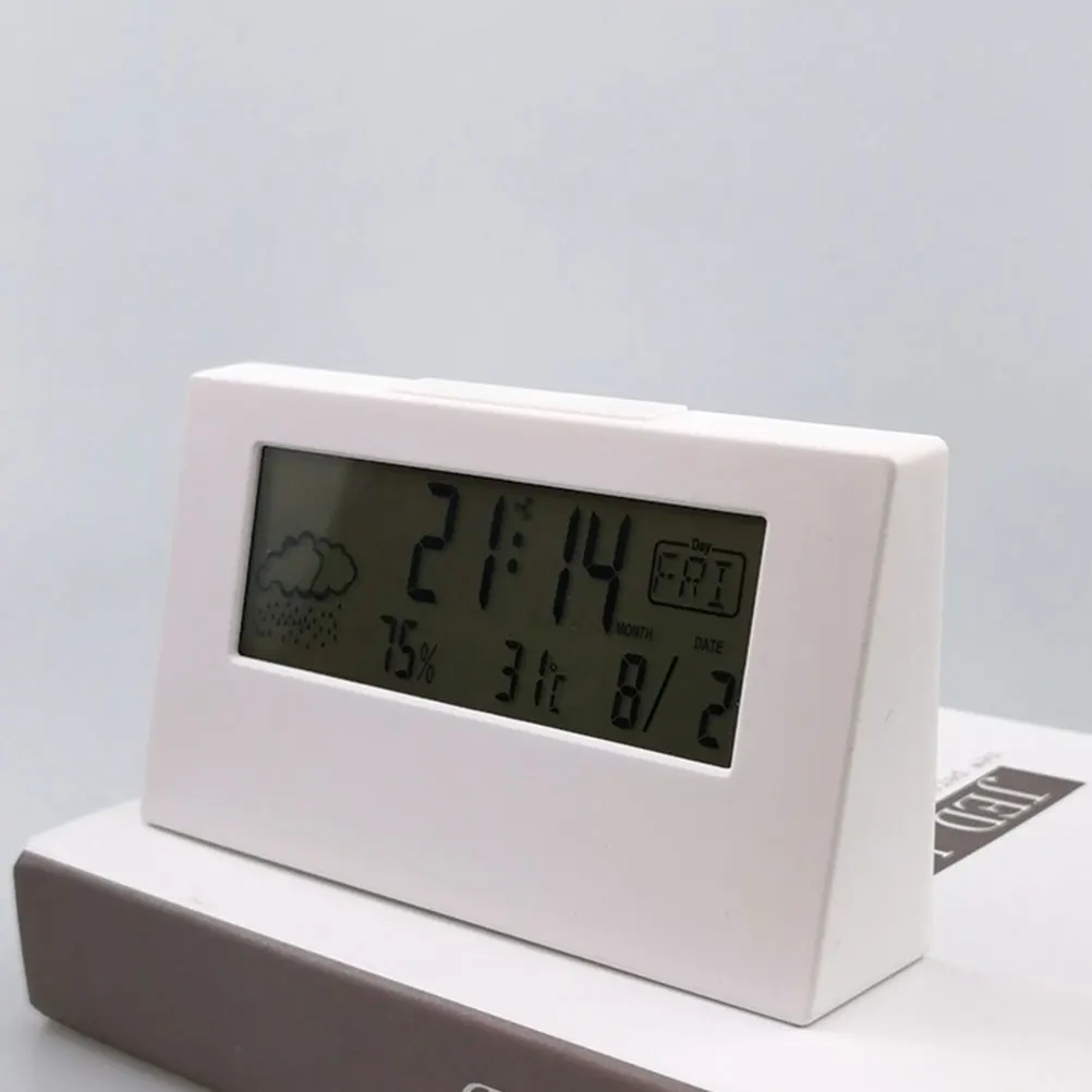 

Weather Display Alarm Clock Bedside Table Electric Lcd with Temperature for Desk