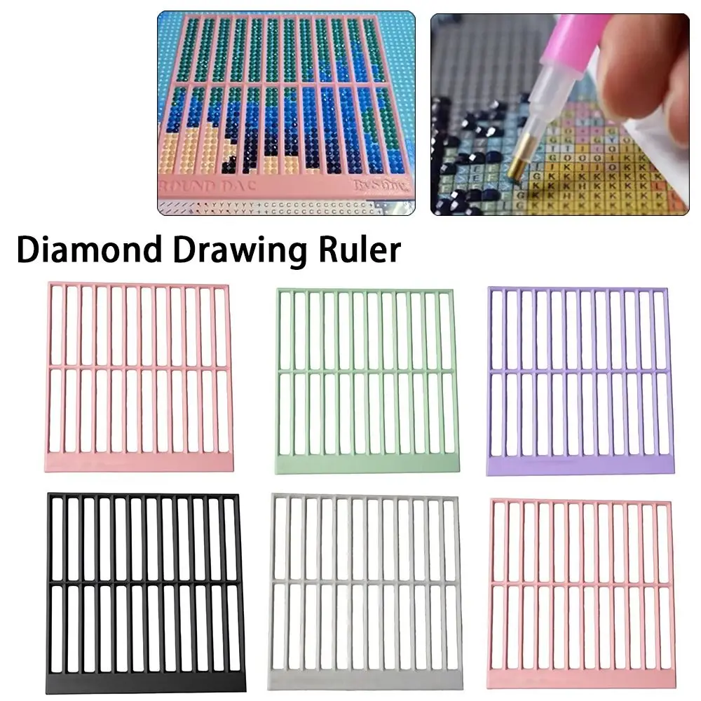 3D Diamond Drawing Ruler High Precision Anti-Slip Gem Painting Rulers Lightweight Gem Painting Grid
