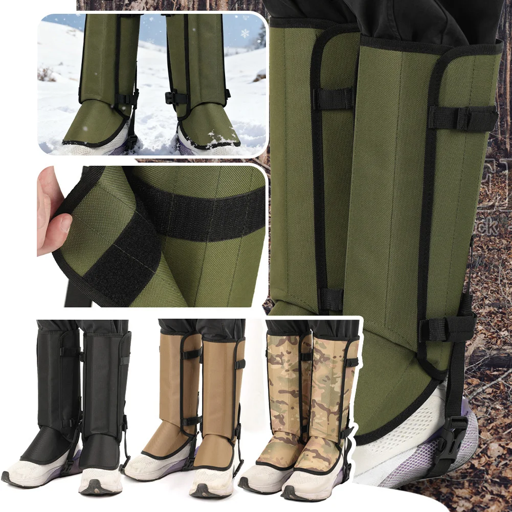 Adjustable Snake Gaiters For Men Women Waterproof Snake Guards For Mountaineering Hiking Farm Work Nylon Leg Protection Cover