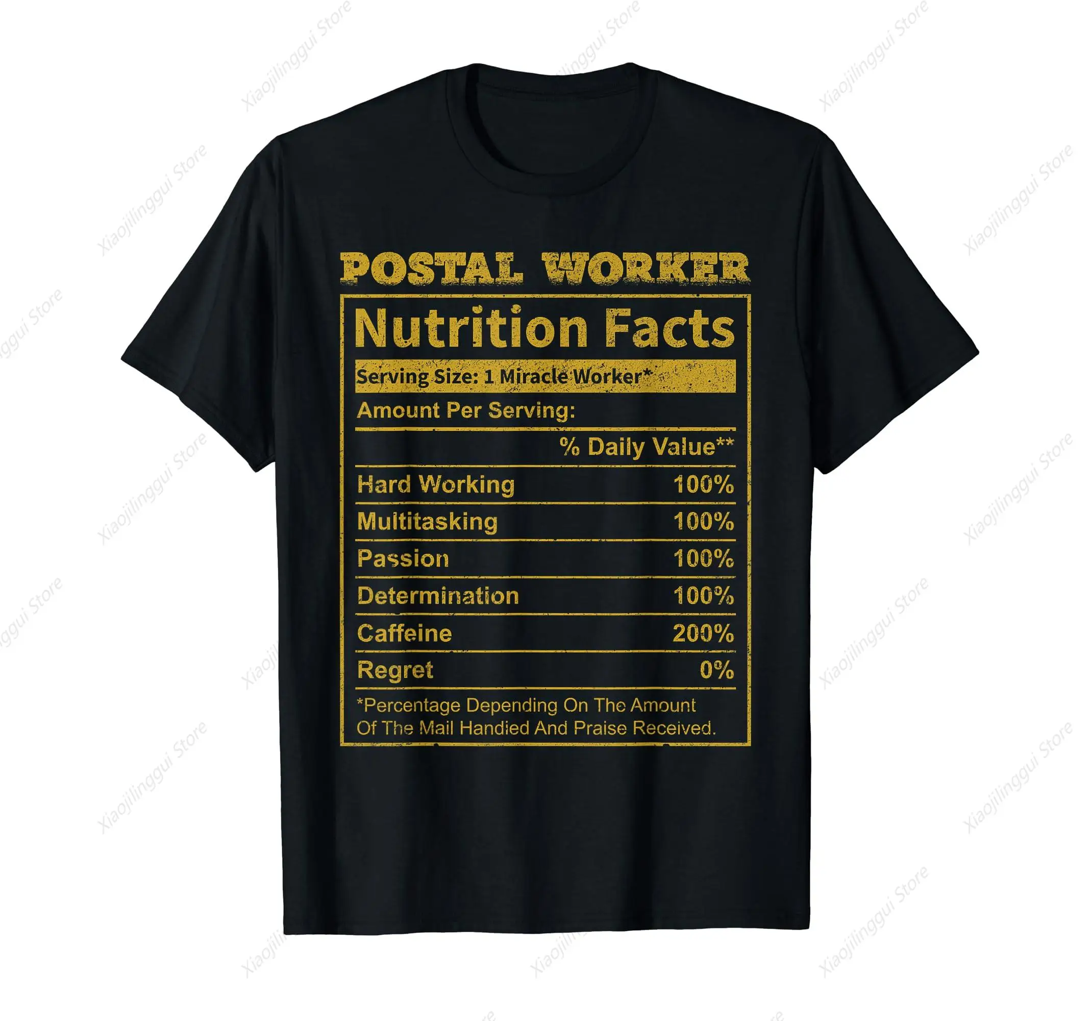 Postal Worker Nutrition Facts Mail Carrier Postman T-Shirt