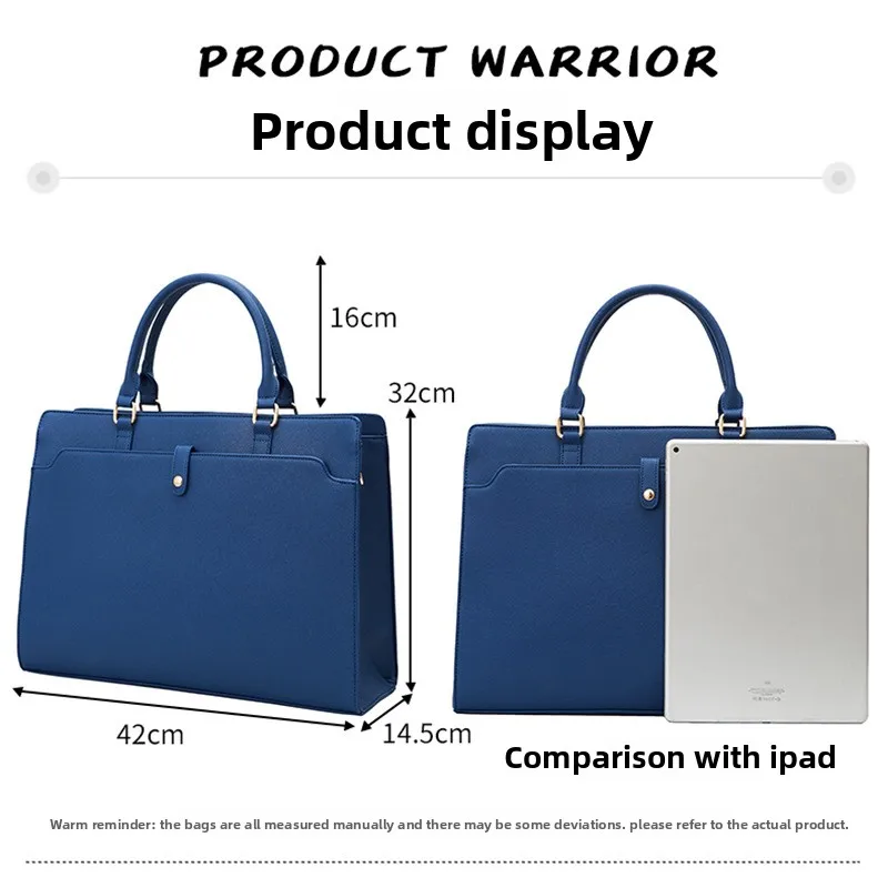 Tas Laptop Unisex 15.6 Inch Kapasitas Besar, Tas Selempang, Tas Jinjing, Tas Kerja untuk Pria dan Wanita