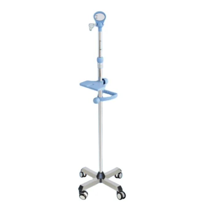 Aço inoxidável Mobile Medical IV Pole Stand, Hospital IV