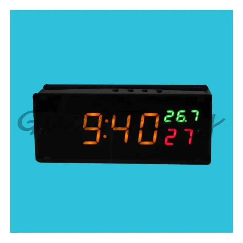 خدمة وقت NTP، مزامنة الوقت التلقائي، وحدة ساعة LED أنبوبية رقمية مقاس 0.8 بوصة، يعتم ذكي