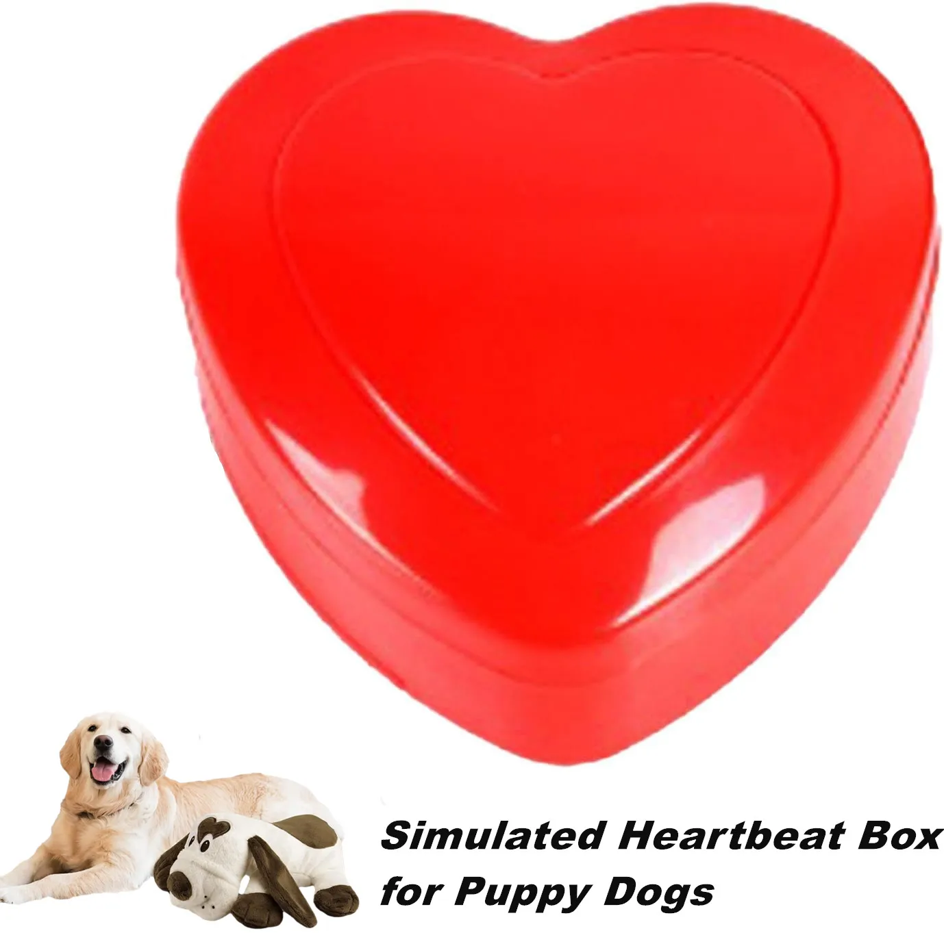 Heartbeat Box Dog Toy Cute Puppy Toy Comfortable Behavioral Training Aid Toy Heart Beat Soothing Doll Sleep For Smart Dogs Play