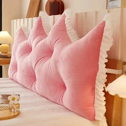 Headboard Cute Pink Pillows Backrest Large Cushion Crown Reading Wedge Pillow Bedside Sleeping Neck Pillow Body Princess Style