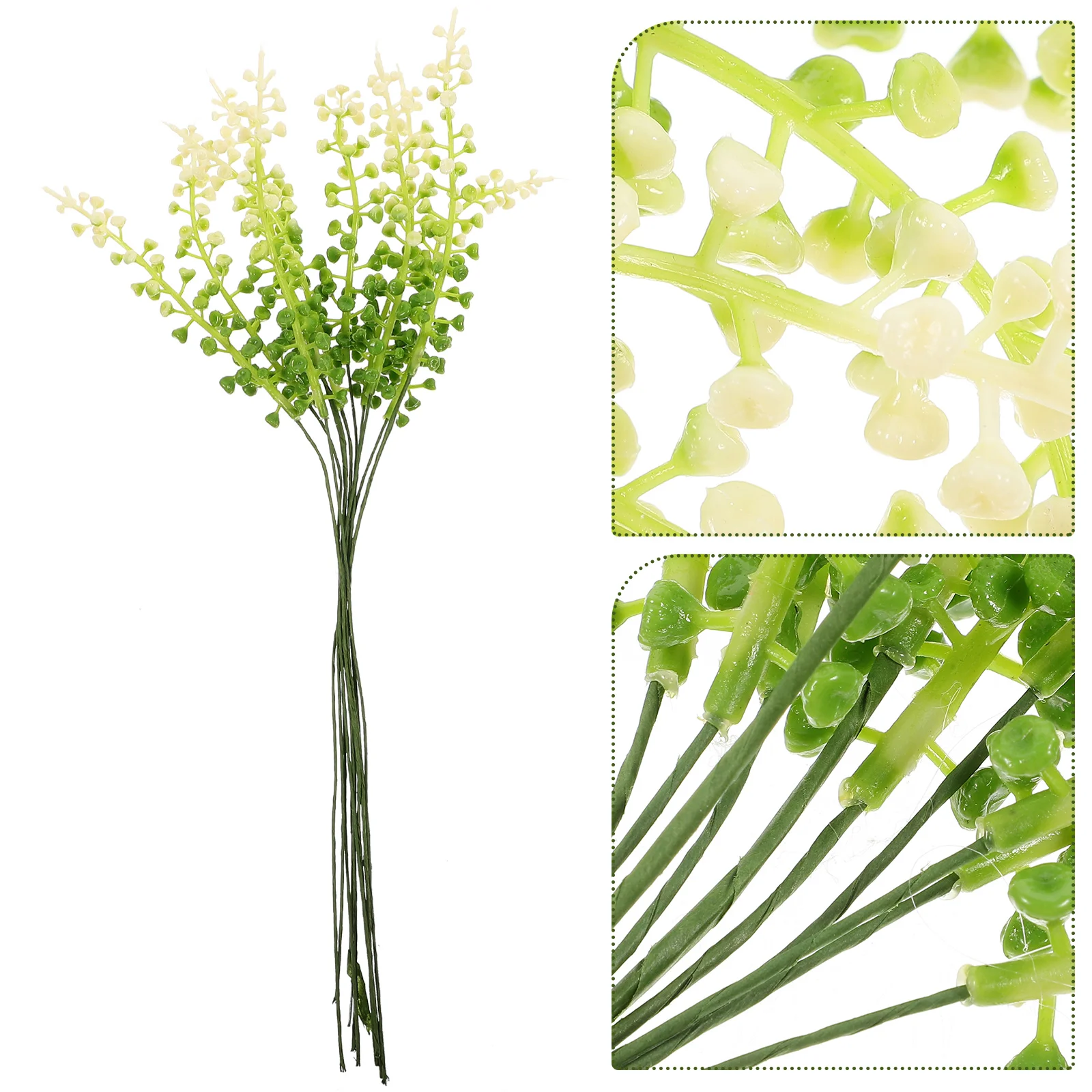 

10pcs Simulated Stems Artificial Greenery Branch Fake Plant Stems Faux Green Plant Decorative Picks For Diy Floral Arrangement