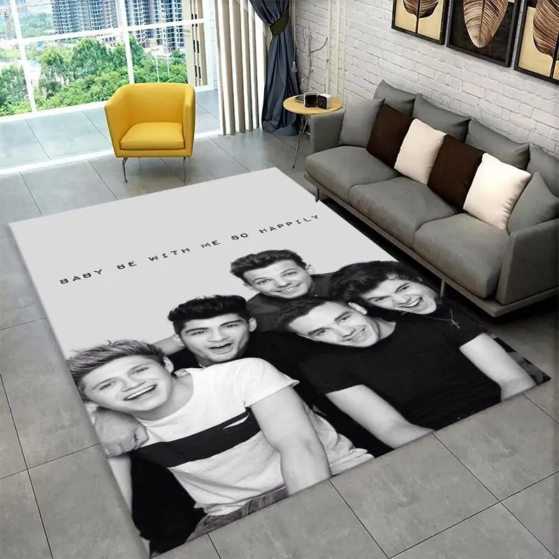 Popular One D-Direction Singer 1D Non-Slip Area Rug for Living Room,Bedroom,Playroom,Carpet Floor Mat Home Decor Rug  Room