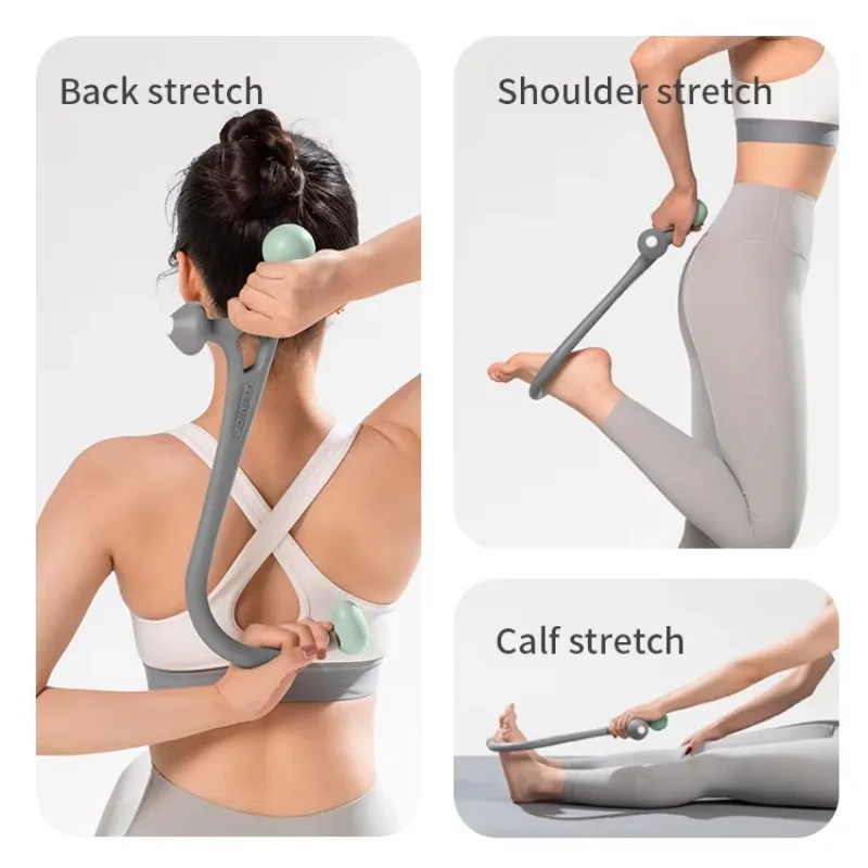 Portable Self-Deep Tissue Massage Stick for Fitness and Rehabilitation Shoulder Neck Back Exercises Neck Massager Handheld view 6