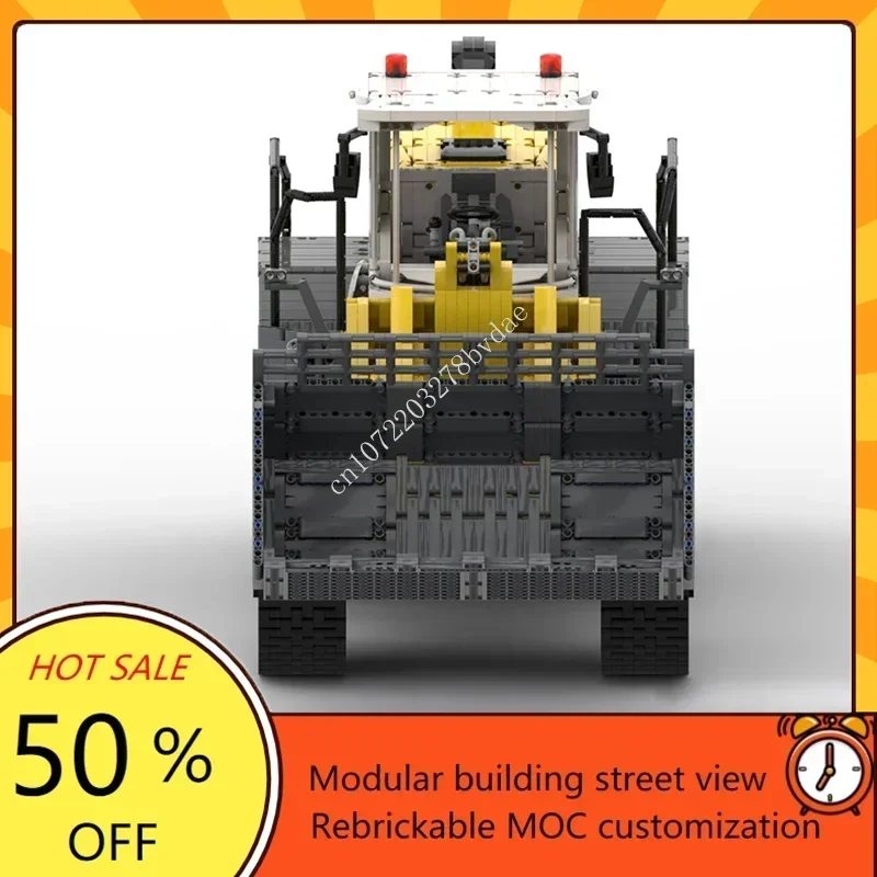 L586 Bulldozer pneumático Blocos de Construção Enorme Carregadeira, Empilhadeira, Kits de Modelo de Veículo de Engenharia, Brinquedo de Alta Tecnologia, Novo