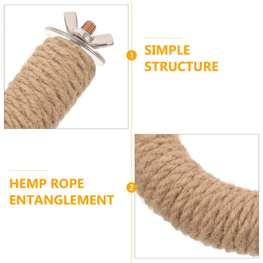 

Perch For Small Parrot Standing Hanging Jute Rope Bird Cage Accessories Parrot Supply Bird Perch Rope Parakeet