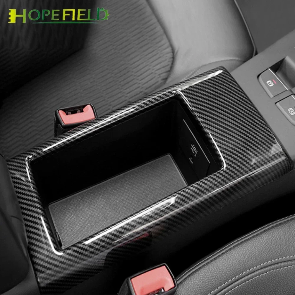 

Carbon Fiber Car Styling Central Armrest Storage Box Panel Cover Trim for Audi A3 8V S3 RS3 2014 2015 2016 2017 2018 Accessories