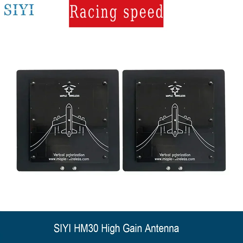 SIYI HM30 21dB 17dB High Gain Antenna Directional Patch Antenna with HM30 Ground Unit and Antenna RC Tools