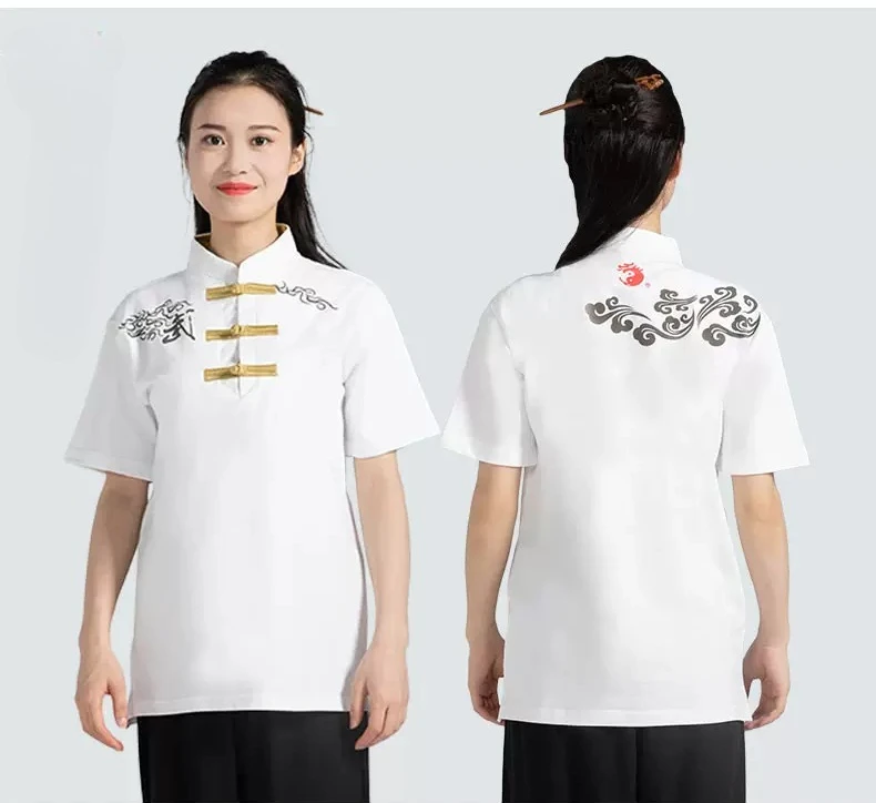 Summer Martial arts Tai Chi Shirts Kung fu Wing Chun Qigong Jackets Wushu Training Top