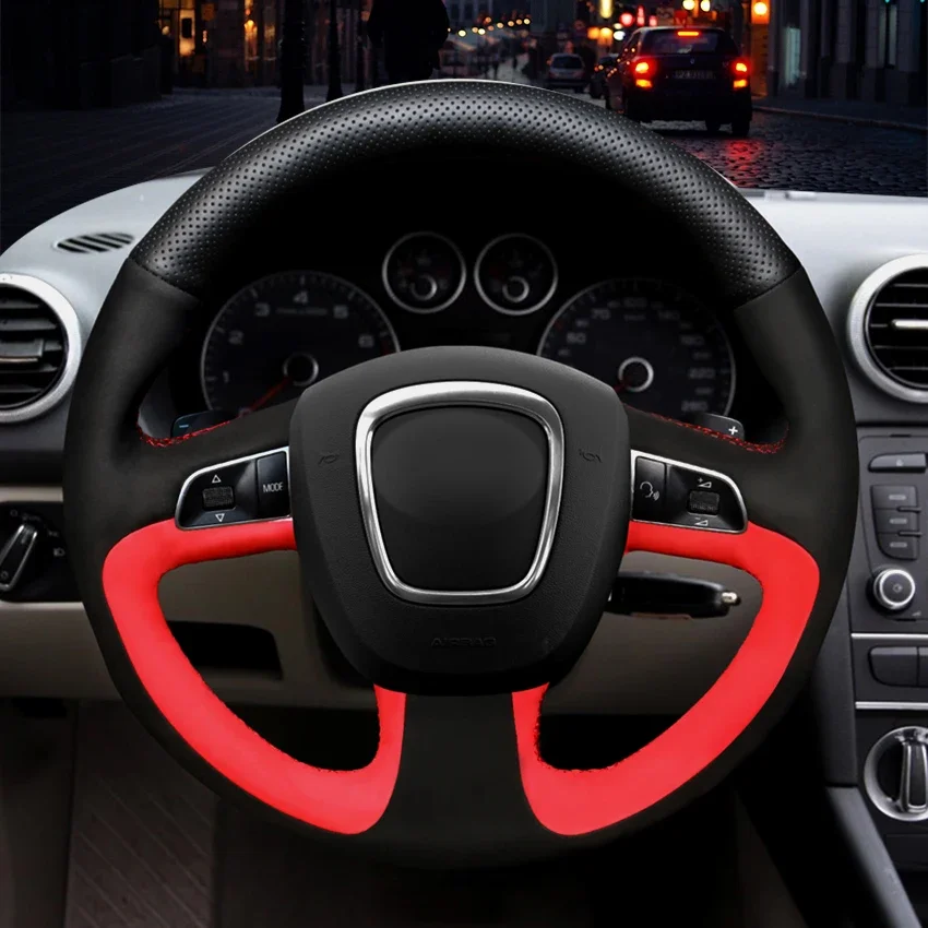 

Custom Car Braid On The Steering Wheel Cover for Audi A3 8P Sportback A4 B8 Avant A5 8T A6 C6 A8 D3 Q5 8R Q7 4L S3 S4 S5