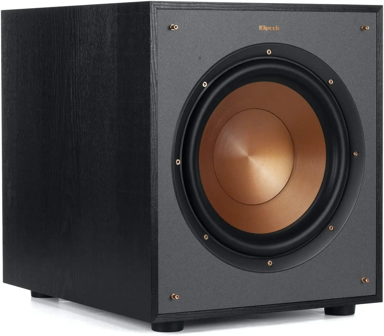Klipsch R-100SW Subwoofer de 10", graves increíblemente profundos y amplificador totalmente digital, 14 12 5" X 16 4"