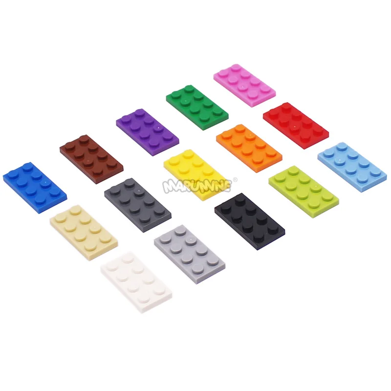 MARUMINE 2x4 Dots Base Plate 100PCS Building Blocks Bulk Parts Create Educational DIY MOC Bricks 3020 Compatible All Major Brand