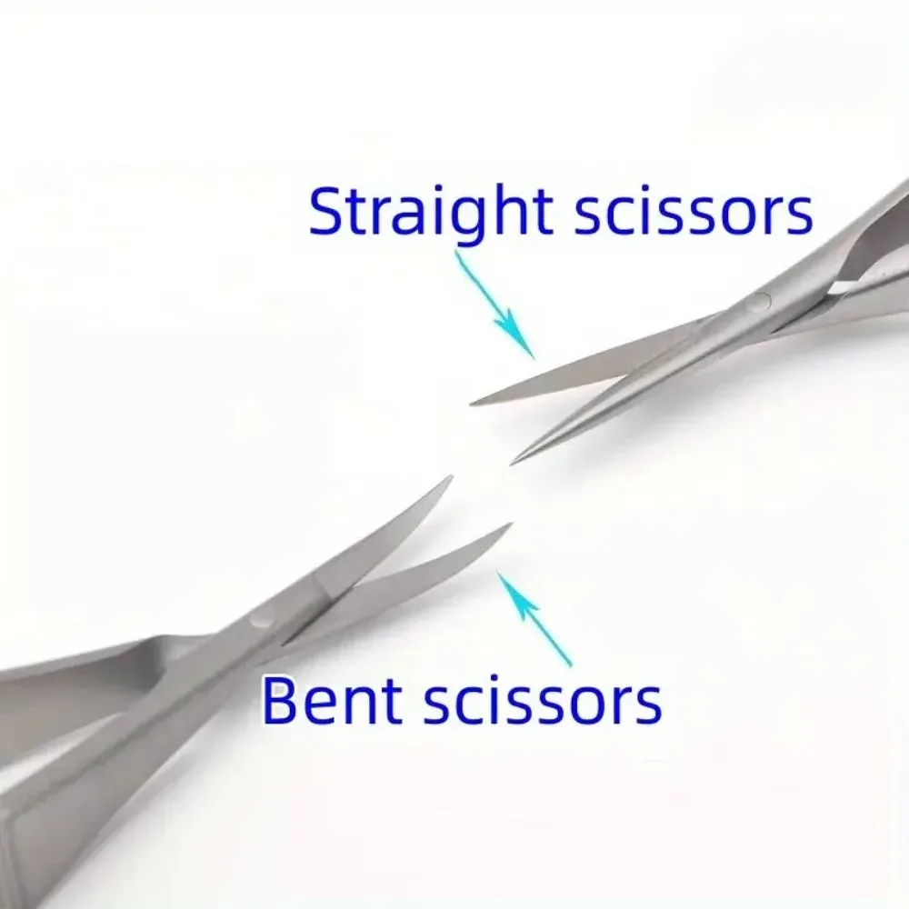 Nożyczki do skórek z rosyjskim ostrzem w kształcie jaskółczego ogona, do manicure, usuwania skórek, martwego naskórka, z zakrzywionym ostrzem ze stali nierdzewnej, sprężynowe nożyczki do skórek.