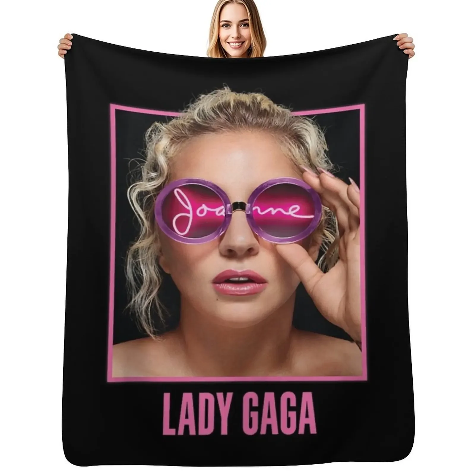 

Lády Gágá Joanne Glasses Throw Blanket Hairy Luxury Brand Sofa Throw Luxury Thicken Blanket