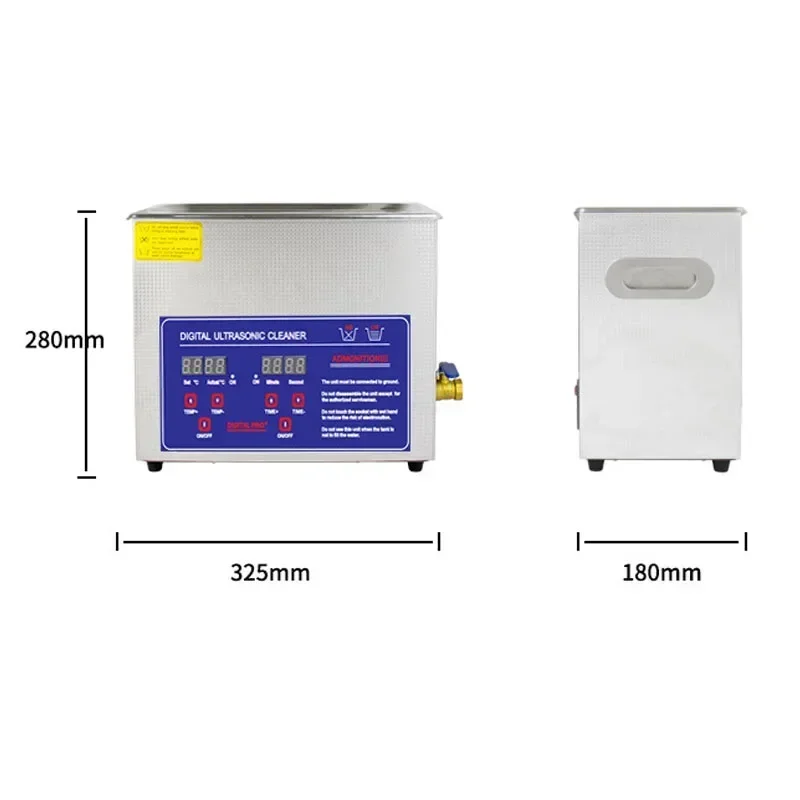 Home Electric C630 Hardware Ultrasonic Cleaner 6L Dental Auto Parts Laboratory Degreasing PCB Cleaner