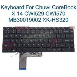 US Russian Spanish Backlit Keyboard For Chuwi CoreBook X CWI529 CWI570 CW1529 MB30019002 XK-HS320 CH1401 X390E RU ES Keyboards