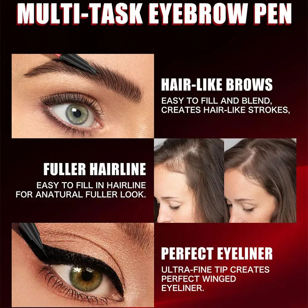 Lápiz de cejas de dos puntas de doble punta delineador de ojos de larga duración impermeable a prueba de manchas cejas transparentes naturales lápiz de cejas